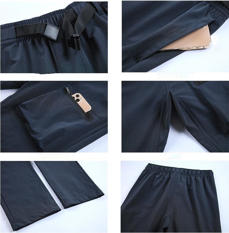 Men's Heavyweight Fleece Cargo Sweatpants Stretch Elastic Waist Trousers Drawstring Loose Fit Joggers with Pockets