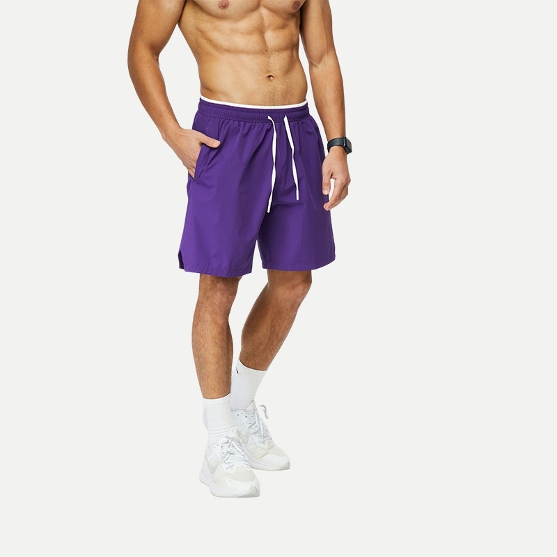 Men's Gym Shorts Sports Quick Dry Workout Running or Casual Training Short with Zipper Pockets