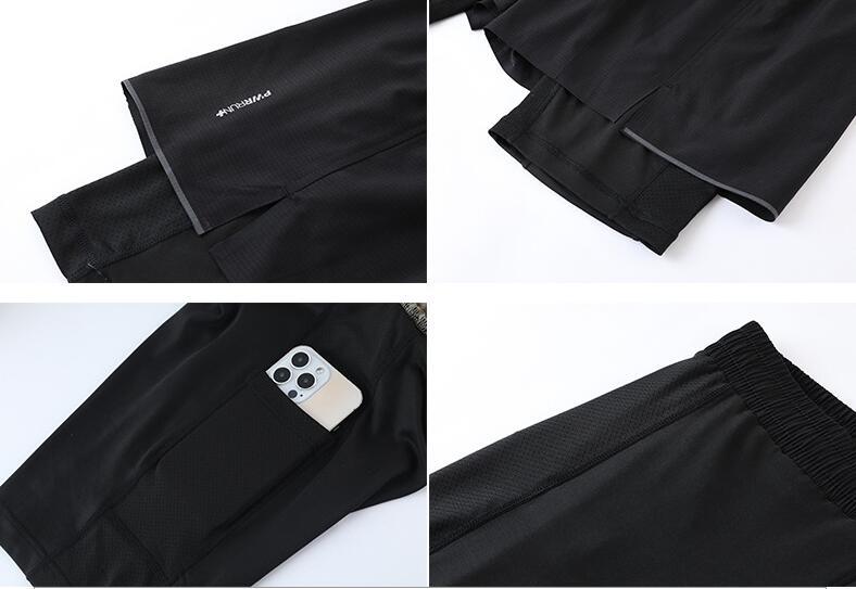 Men's 2 in 1 Running Shorts with Liner,Dry Fit Workout Shorts with Pockets