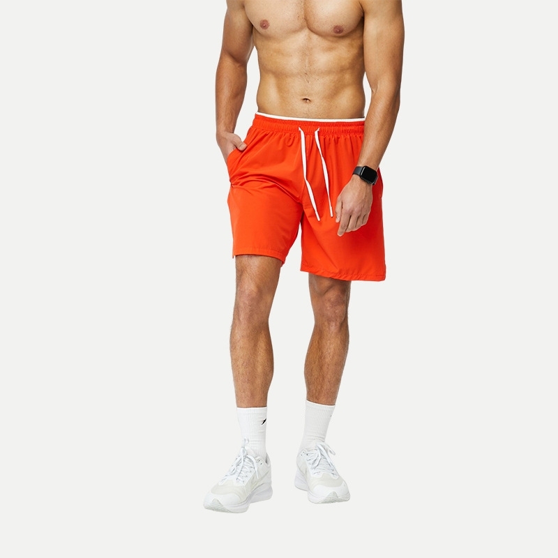 Men's Gym Shorts Sports Quick Dry Workout Running or Casual Training Short with Zipper Pockets