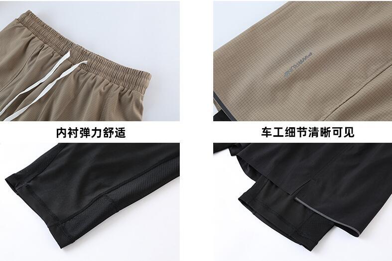 Men's 2 in 1 Running Shorts with Liner,Dry Fit Workout Shorts with Pockets