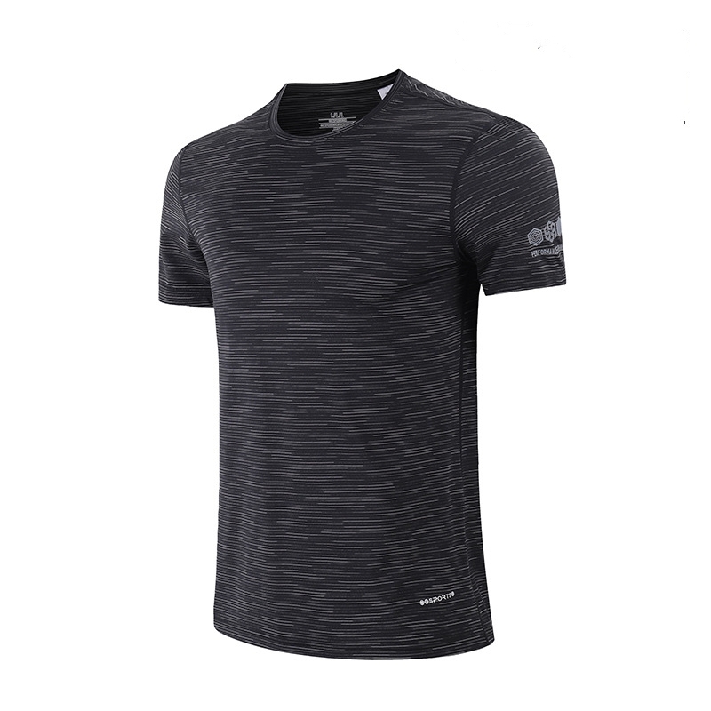 Men Workout Shirts Dry Fit Moisture Wicking Short Sleeve Mesh Athletic T-Shirts