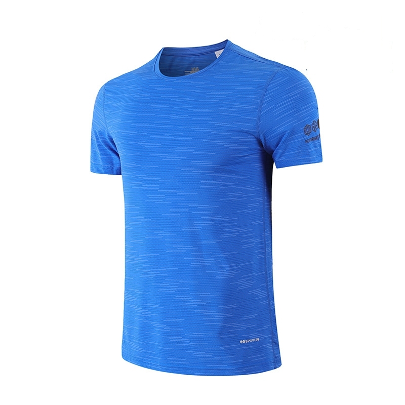 Men Workout Shirts Dry Fit Moisture Wicking Short Sleeve Mesh Athletic T-Shirts