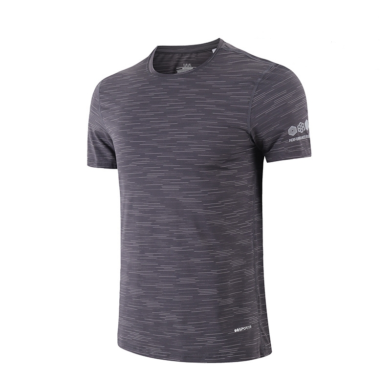 Men Workout Shirts Dry Fit Moisture Wicking Short Sleeve Mesh Athletic T-Shirts