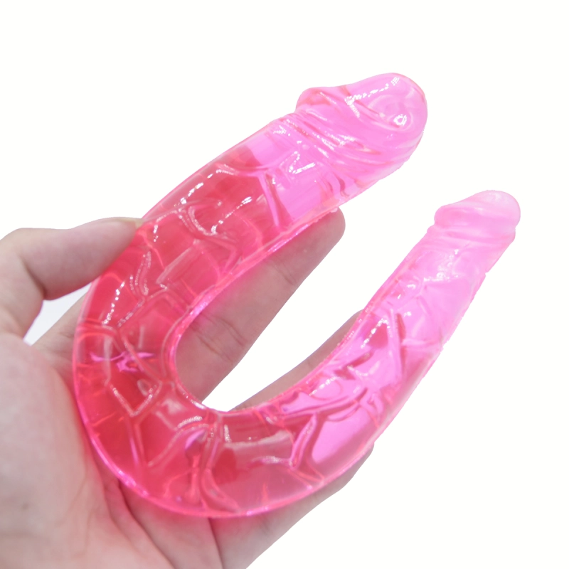 Double-Ended Dildo Waterproof Jelly Double Dongs Realistic Dildo Penis Cock Anal Butt Plug Prostate Massager G-Spot Stimulation Adult Sex Toys for Women Men