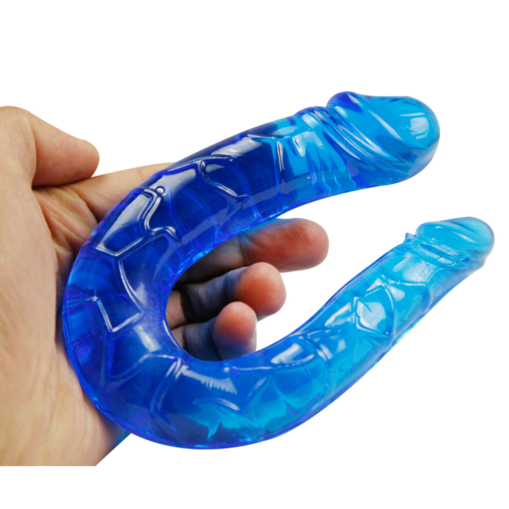 Double-Ended Dildo Waterproof Jelly Double Dongs Realistic Dildo Penis Cock Anal Butt Plug Prostate Massager G-Spot Stimulation Adult Sex Toys for Women Men
