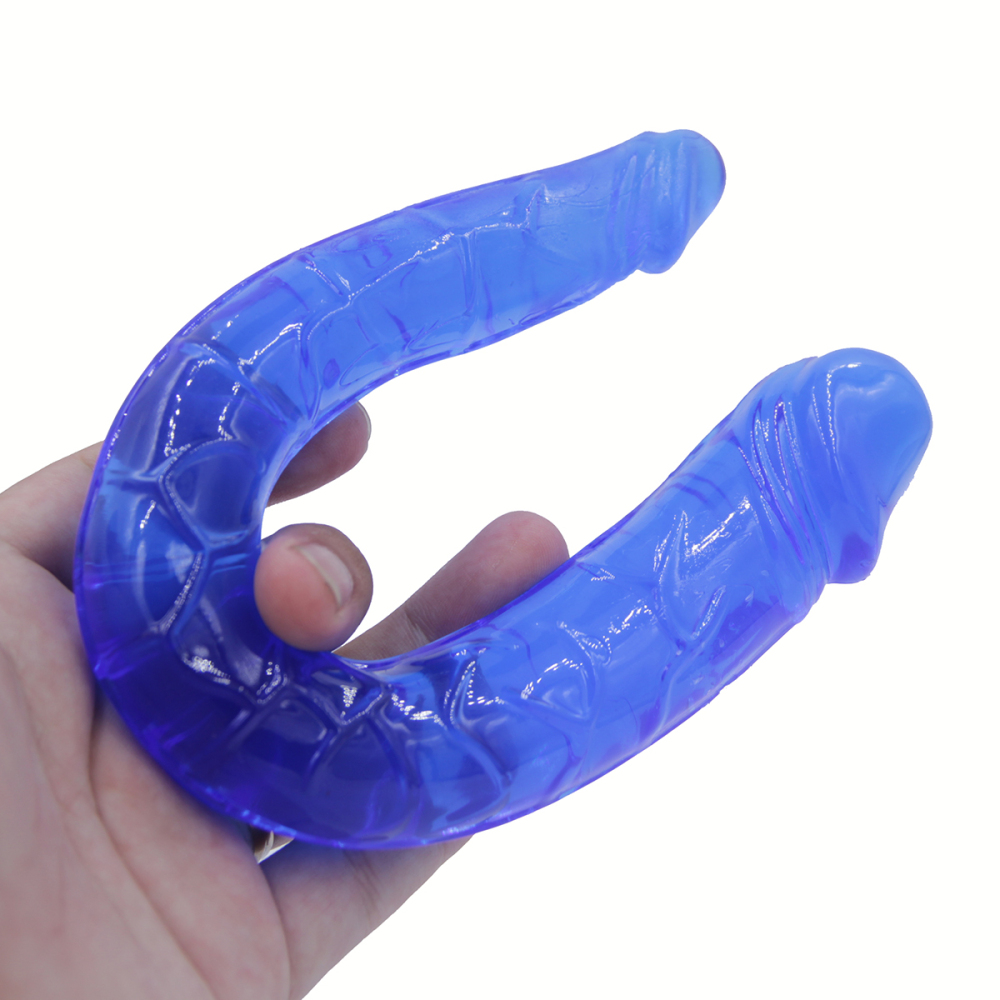 Double-Ended Dildo Waterproof Jelly Double Dongs Realistic Dildo Penis Cock Anal Butt Plug Prostate Massager G-Spot Stimulation Adult Sex Toys for Women Men