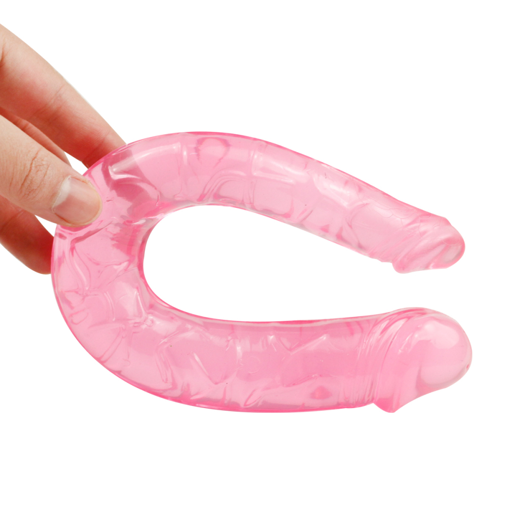 Double-Ended Dildo Waterproof Jelly Double Dongs Realistic Dildo Penis Cock Anal Butt Plug Prostate Massager G-Spot Stimulation Adult Sex Toys for Women Men