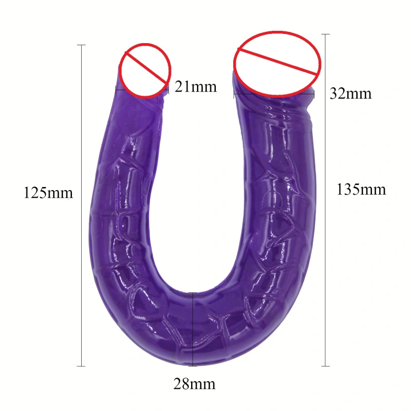 Double-Ended Dildo Waterproof Jelly Double Dongs Realistic Dildo Penis Cock Anal Butt Plug Prostate Massager G-Spot Stimulation Adult Sex Toys for Women Men