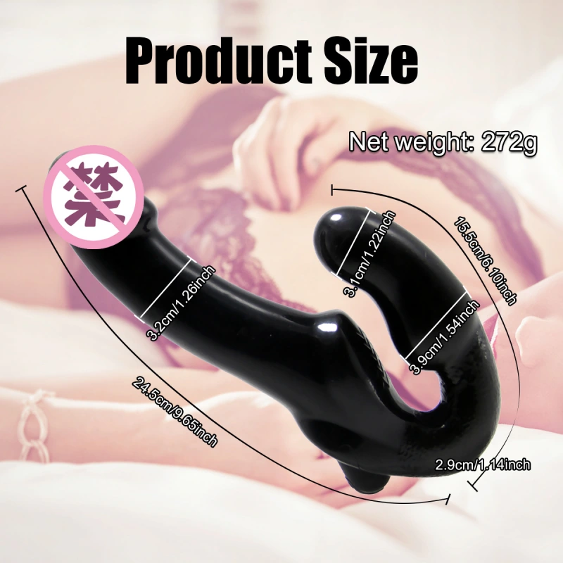10 Speeds Strapless Strapon Dildo Vibrator Female Double Vibrating G Spot Adult Sex Toys For Women Couple Anal Prostate Massager