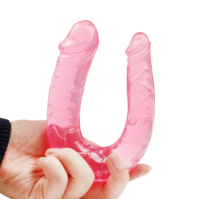 Double-Ended Dildo Waterproof Jelly Double Dongs Realistic Dildo Penis Cock Anal Butt Plug Prostate Massager G-Spot Stimulation Adult Sex Toys for Women Men