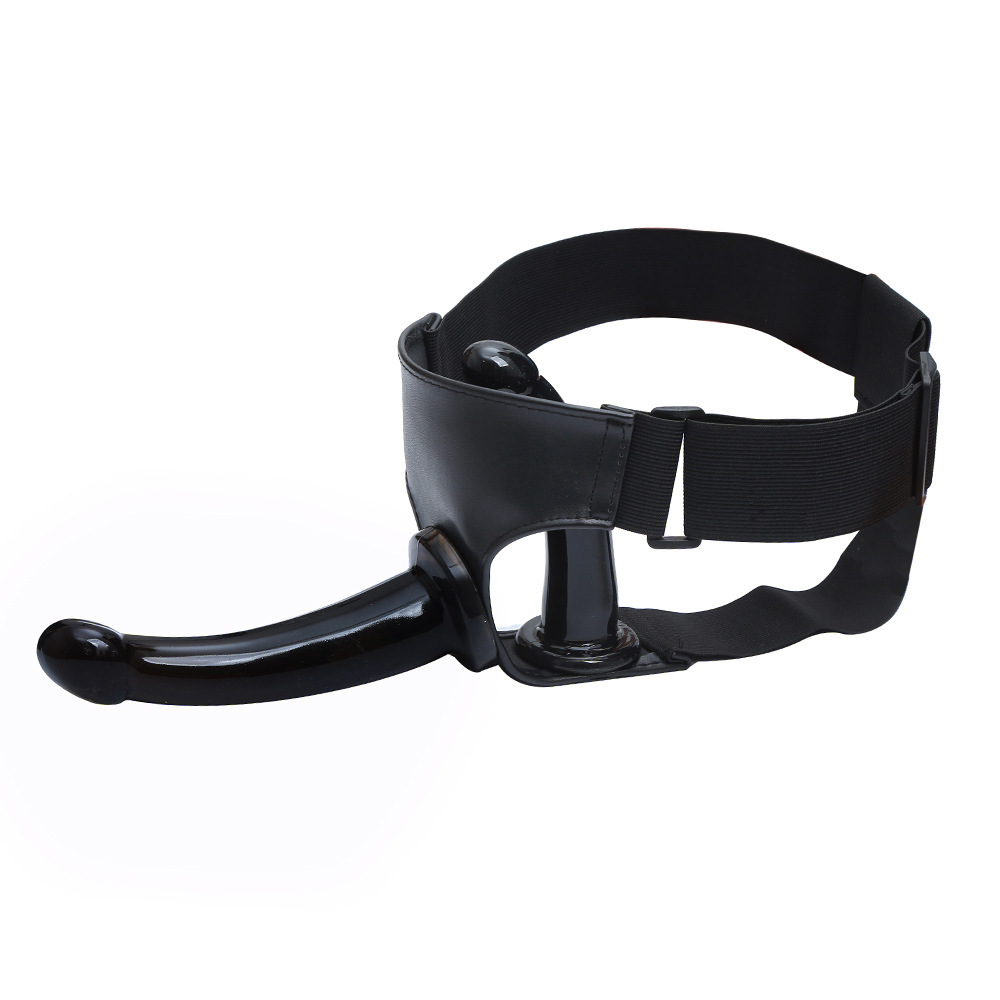 Popular dildo shop wearable silicone rubber penis adult sex toy double lesbian dildo belt anal strap on realistic dildo