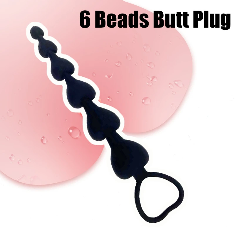 Heart beads Soft Anal Plug anus Toys Big Balls Silicone G-Spot Stimulating Butt Plugs Adult Sex Couple Sexy