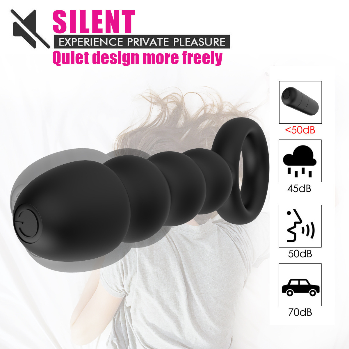 3 pcs Remote Control Butt Plug Sex Toys Chastity Anal Plug Vibrator For Man Women