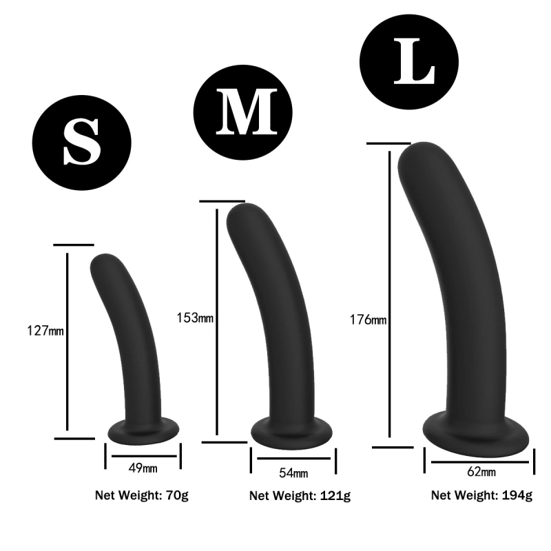 3Pcs Anal Plug Trainer Kit, Silicone Butt Plugs Soft Anal Sex Toys Prostate Massager for Adult Sex Life Black
