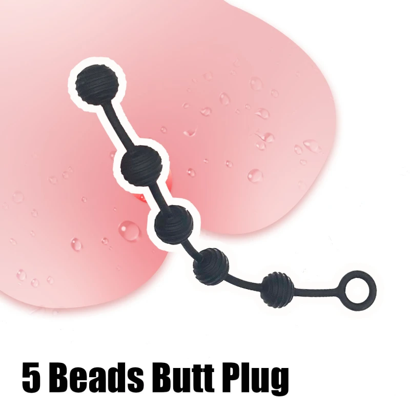 Heart beads Soft Anal Plug anus Toys Big Balls Silicone G-Spot Stimulating Butt Plugs Adult Sex Couple Sexy