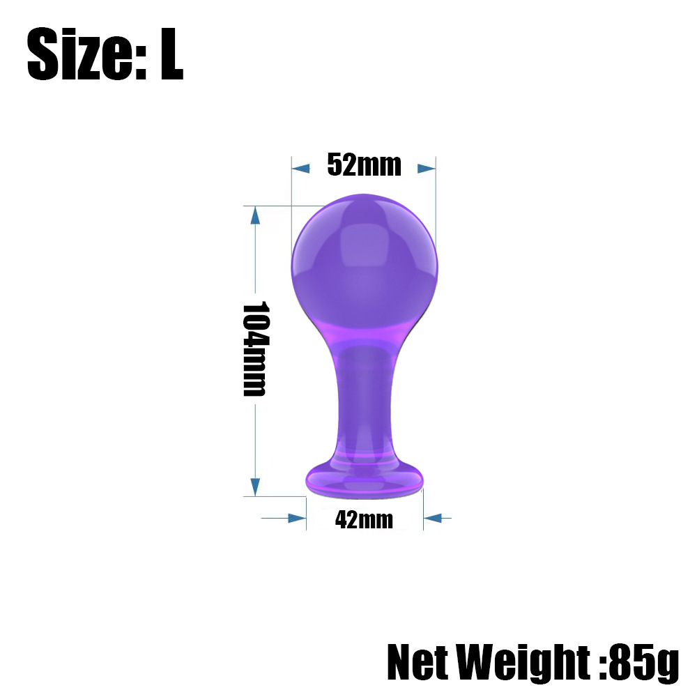 4pcs Anal Plug Butt Sex New Top Unique Design Sex Toy Adult Products Crystal Glass Transparent Calabash Shaped Anal Butt Plug Stimulate