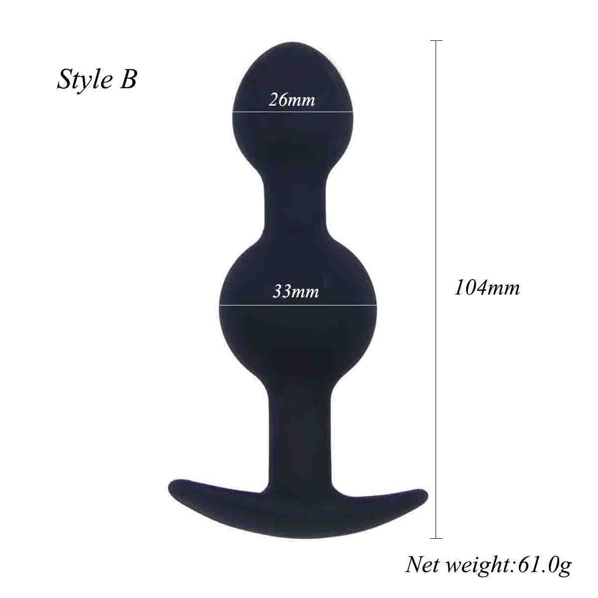 3pcs Silicone Vagina Anal Dilator Back Court Pull Bead Butt Plug with Metal Ball Sex Toys for Men and Women Gay Sex Toys Adult Toys