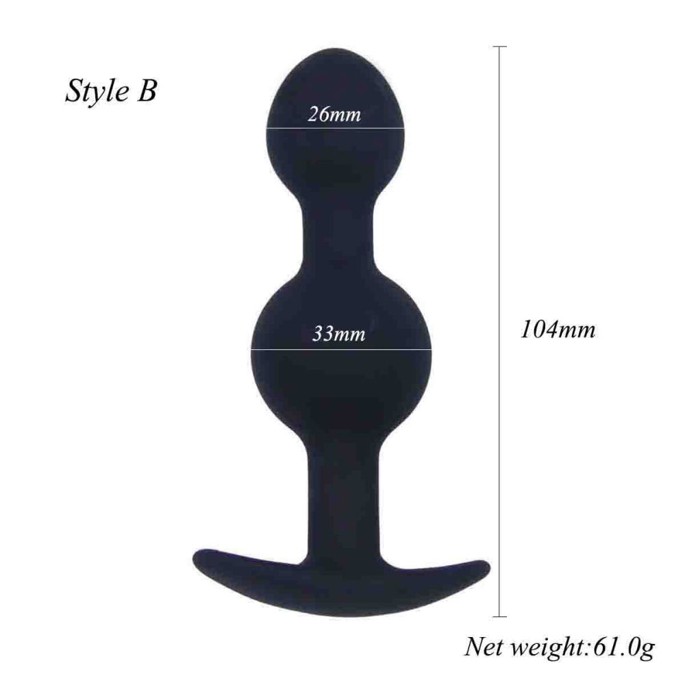 3pcs Silicone Vagina Anal Dilator Back Court Pull Bead Butt Plug with Metal Ball Sex Toys for Men and Women Gay Sex Toys Adult Toys