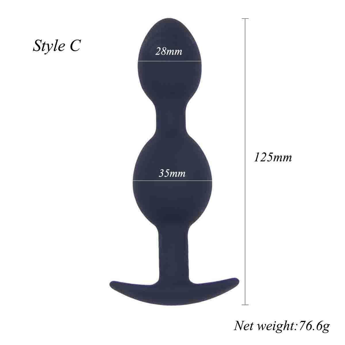 3pcs Silicone Vagina Anal Dilator Back Court Pull Bead Butt Plug with Metal Ball Sex Toys for Men and Women Gay Sex Toys Adult Toys