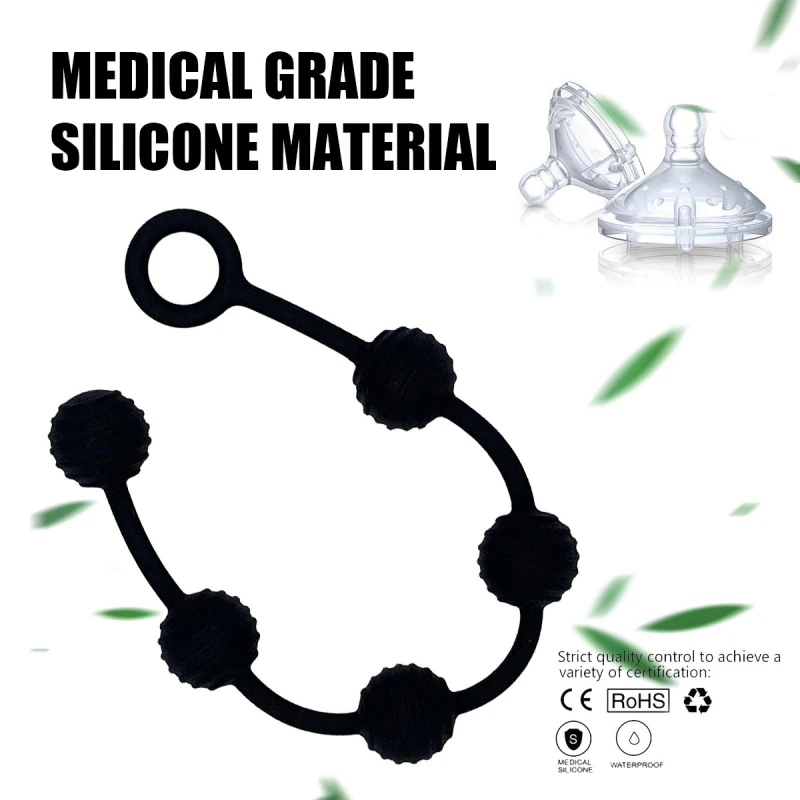 Heart beads Soft Anal Plug anus Toys Big Balls Silicone G-Spot Stimulating Butt Plugs Adult Sex Couple Sexy
