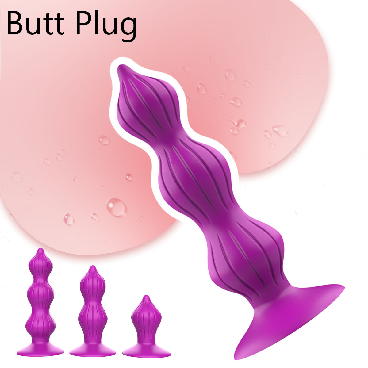 Wireless Remote Control Male Prostate Massager 3pcs Anal Plug Vibrating Butt Plug Anal Expansion Vibrator Sex Toys For Men