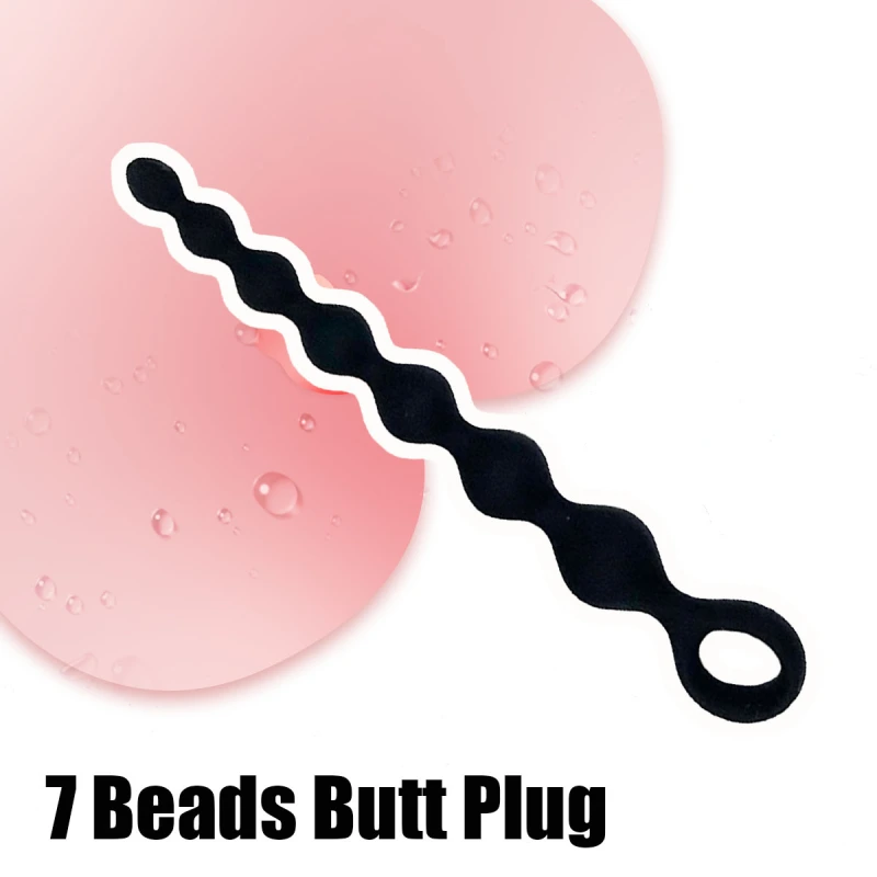 Heart beads Soft Anal Plug anus Toys Big Balls Silicone G-Spot Stimulating Butt Plugs Adult Sex Couple Sexy