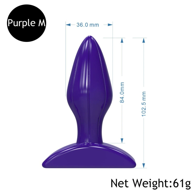 Doc Johnson Red Boy-L M S butt plug -5.5 inches long and 1.7 inches wide - an anal toy that stimulates the prostate - suitable for beginner and intermediate anal players