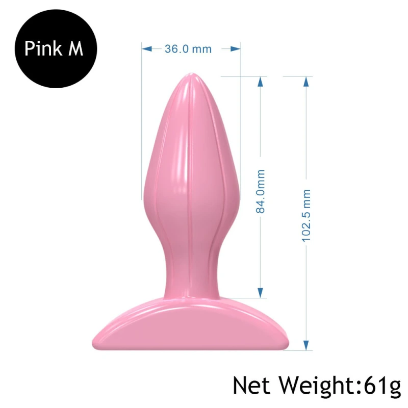 Doc Johnson Red Boy-L M S butt plug -5.5 inches long and 1.7 inches wide - an anal toy that stimulates the prostate - suitable for beginner and intermediate anal players
