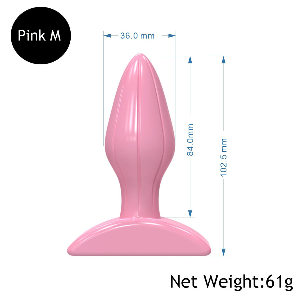 Doc Johnson Red Boy-L M S butt plug -5.5 inches long and 1.7 inches wide - an anal toy that stimulates the prostate - suitable for beginner and intermediate anal players