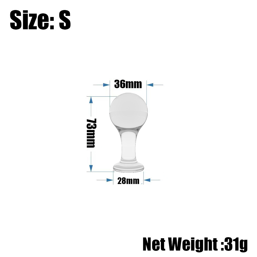 4pcs Anal Plug Butt Sex New Top Unique Design Sex Toy Adult Products Crystal Glass Transparent Calabash Shaped Anal Butt Plug Stimulate