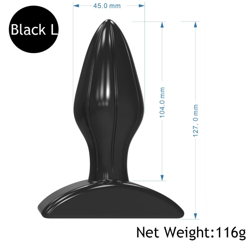 Doc Johnson Red Boy-L M S butt plug -5.5 inches long and 1.7 inches wide - an anal toy that stimulates the prostate - suitable for beginner and intermediate anal players