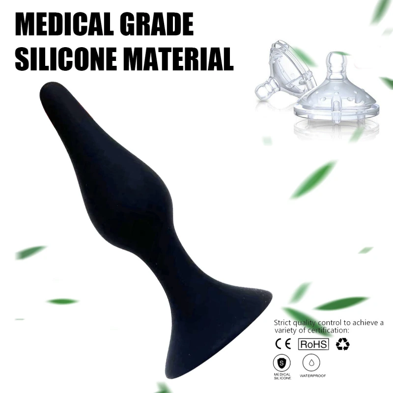 Hisionlee Sex Toys 4PCS Anal Plug Set Silicone Anal Butt Plug Adult Sex Toys for Women,Men and Beginners(Black)