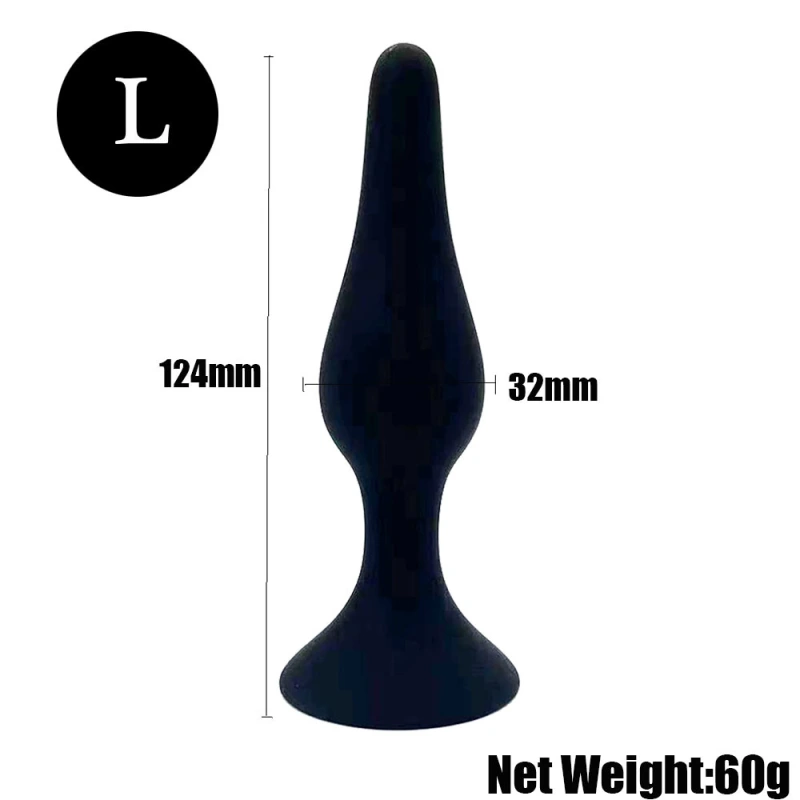 Hisionlee Sex Toys 4PCS Anal Plug Set Silicone Anal Butt Plug Adult Sex Toys for Women,Men and Beginners(Black)