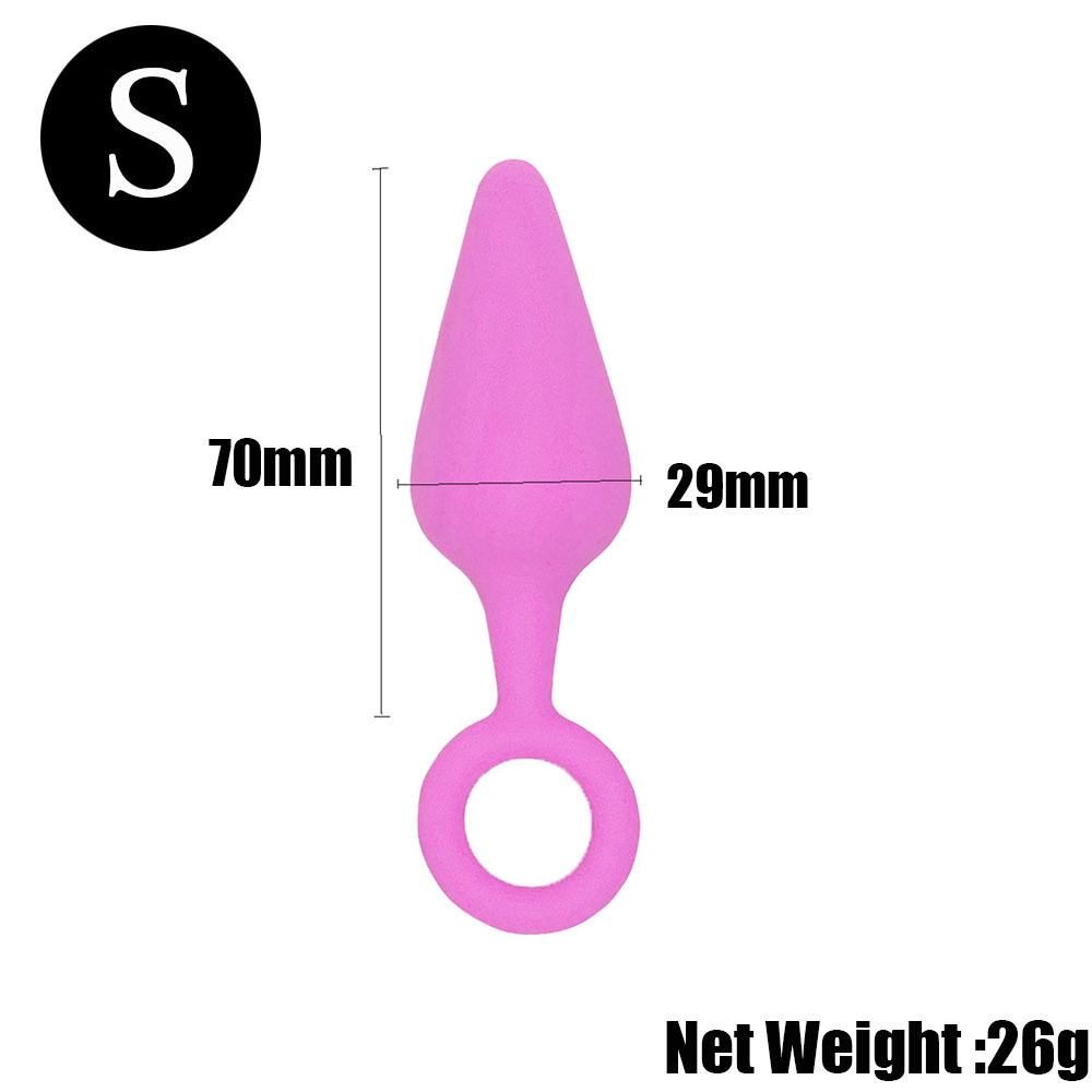 Silicone Anal Plug, 3PCS Butt Plugs Training Set Prostate Massage Anus Dilator Anal Ball, Adult Sex Toys & Games for Men Women (Purple)