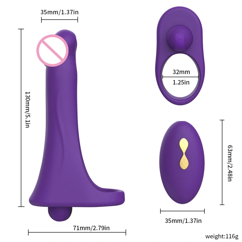 Wireless remote control double headed vibrator dildo vibrator lesbian sex toy female anal plug vibrator sex toy for women
