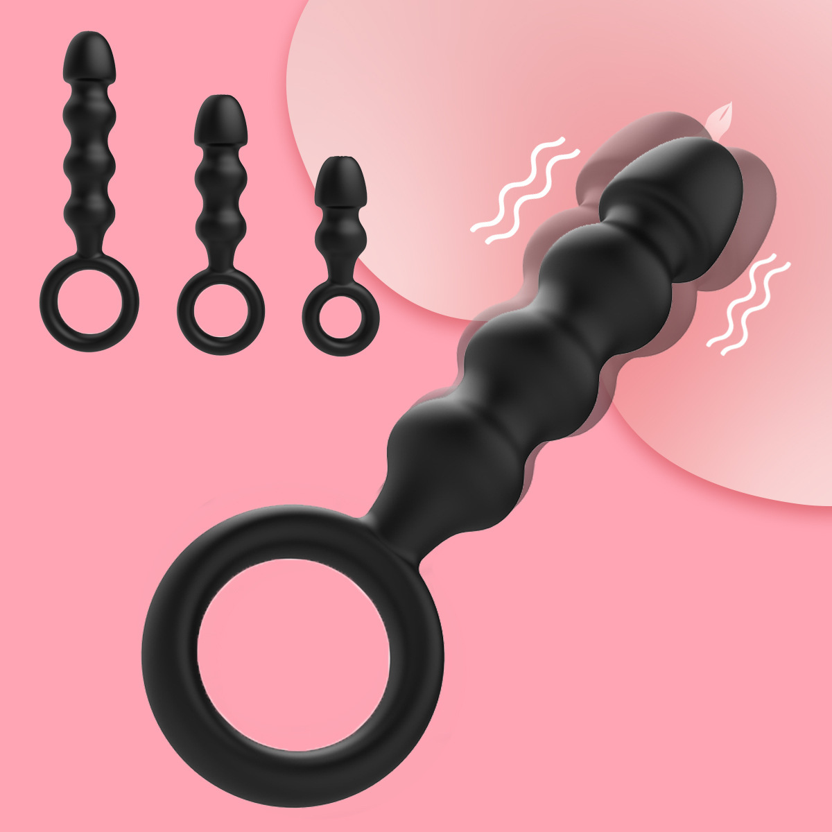 3 pcs Remote Control Butt Plug Sex Toys Chastity Anal Plug Vibrator For Man Women