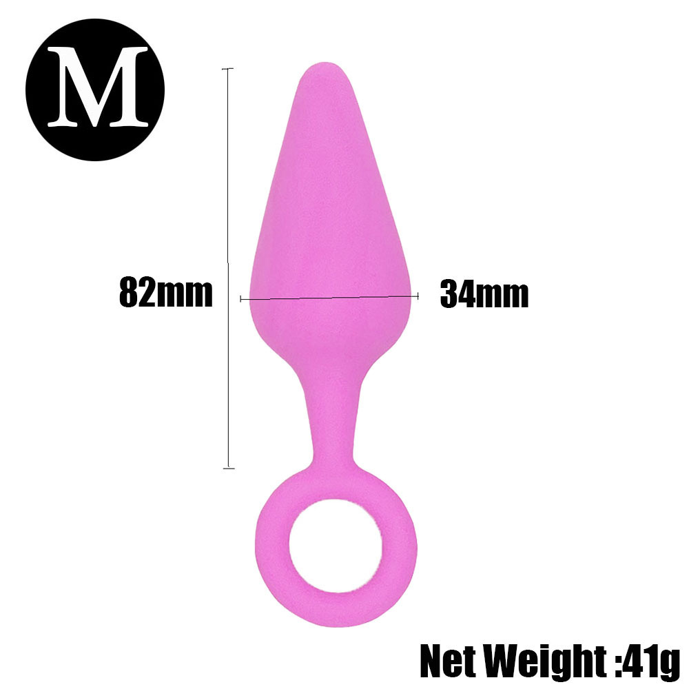 Silicone Anal Plug, 3PCS Butt Plugs Training Set Prostate Massage Anus Dilator Anal Ball, Adult Sex Toys & Games for Men Women (Purple)