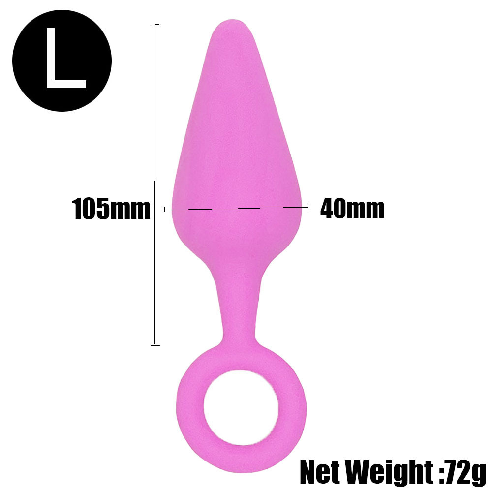 Silicone Anal Plug, 3PCS Butt Plugs Training Set Prostate Massage Anus Dilator Anal Ball, Adult Sex Toys & Games for Men Women (Purple)