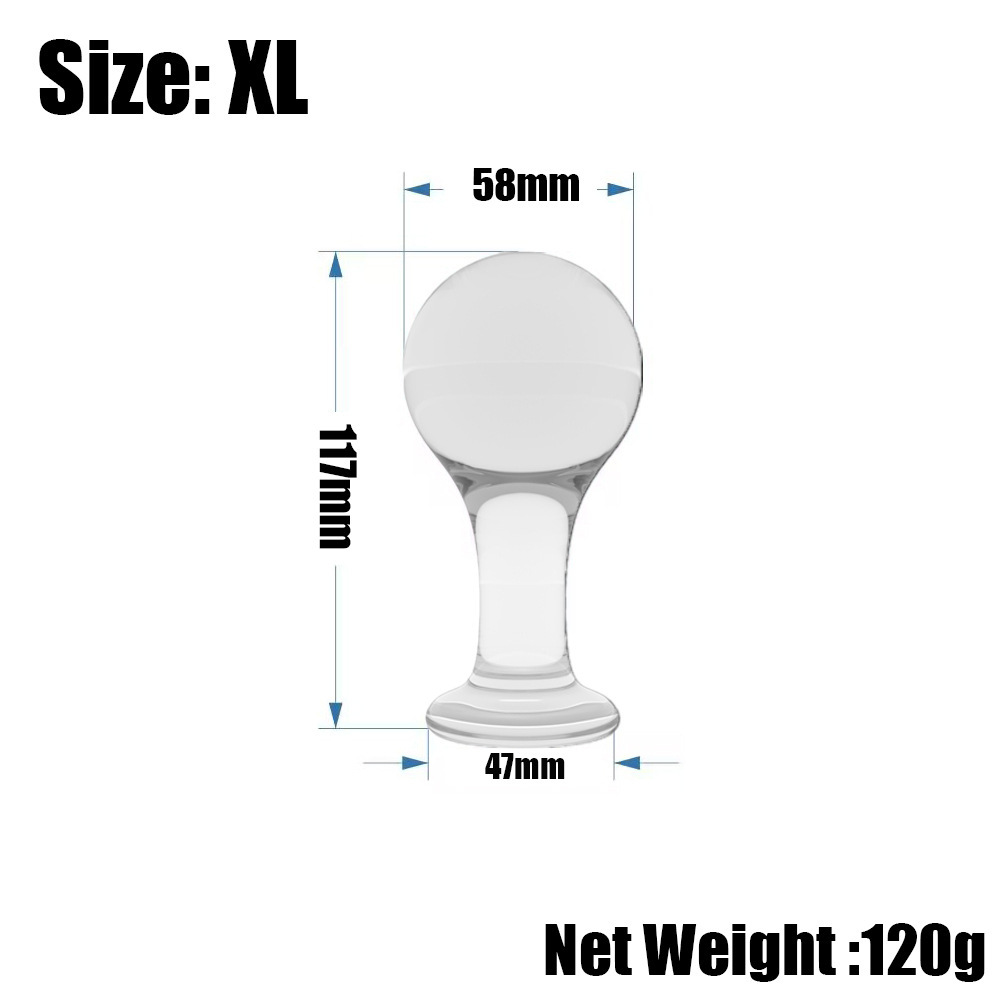 4pcs Anal Plug Butt Sex New Top Unique Design Sex Toy Adult Products Crystal Glass Transparent Calabash Shaped Anal Butt Plug Stimulate