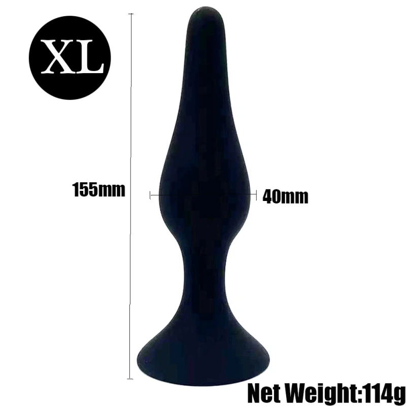 Hisionlee Sex Toys 4PCS Anal Plug Set Silicone Anal Butt Plug Adult Sex Toys for Women,Men and Beginners(Black)