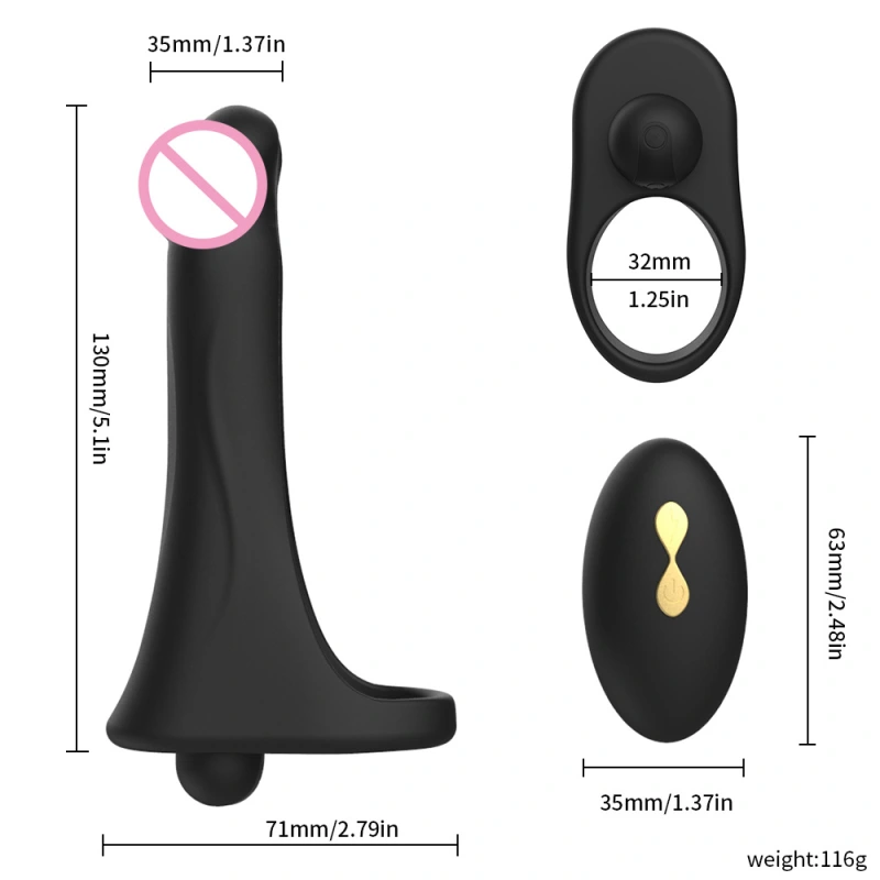 Wireless remote control double headed vibrator dildo vibrator lesbian sex toy female anal plug vibrator sex toy for women