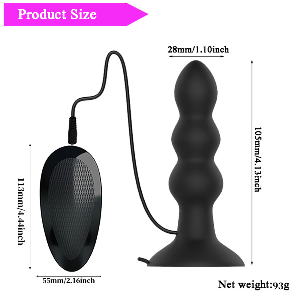 Wireless Sex Toy Male Masturbation Anal Lock Black Waterproof Rechargeable Super Soft Anal Plug
