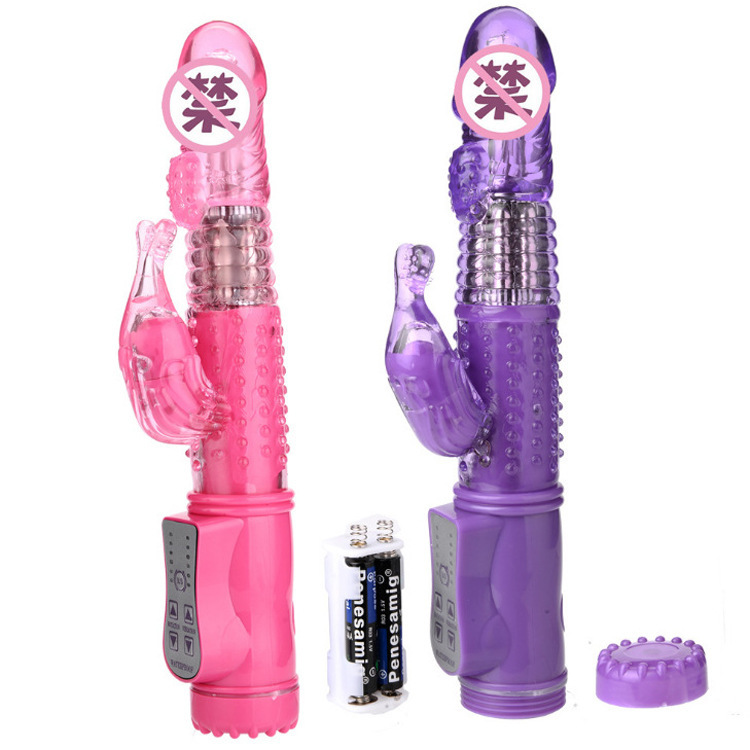 Rabbit Vibrator 10 Speeds Rotation Jelly G Spot Dildo Vibrator Body Massager Female Masturbator Adult Product Sex Toys for Women
