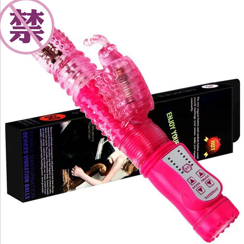 Rabbit Vibrator 10 Speeds Rotation Jelly G Spot Dildo Vibrator Body Massager Female Masturbator Adult Product Sex Toys for Women