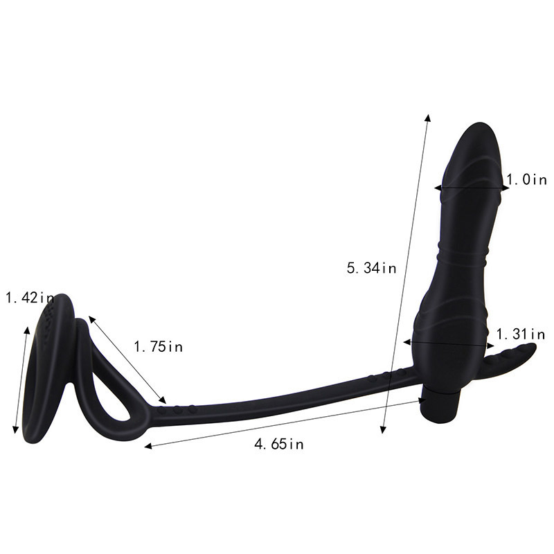 Male Prostate Massager Vibrator Telescopic Anal Plugs Penis Ring Butt Plug Vibrator Wireless Control Sex Toy for Men Masturbator