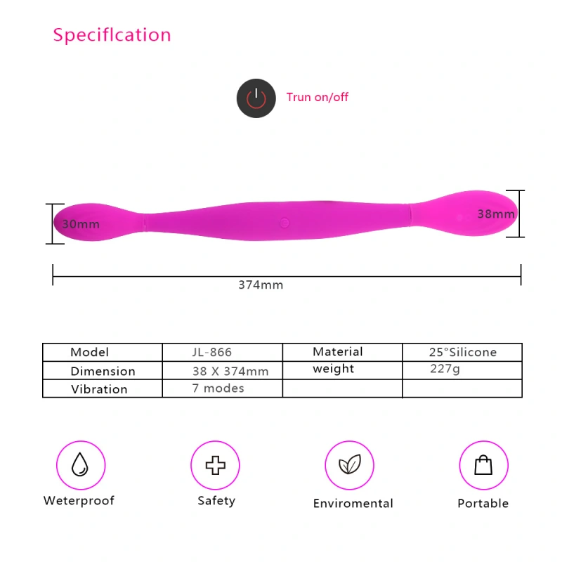 Rechargeable Dual Vibrator 7 Speeds Double Head Jump Egg Bullet Dildo Vibrator Anal Butt Plug Adult Sex Toy For Couple Men Women