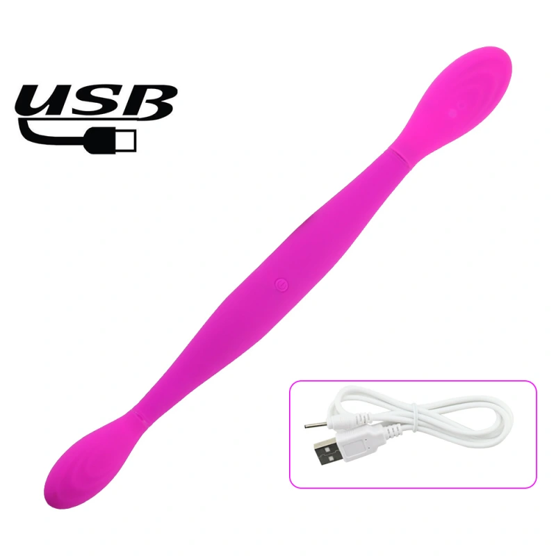 Rechargeable Dual Vibrator 7 Speeds Double Head Jump Egg Bullet Dildo Vibrator Anal Butt Plug Adult Sex Toy For Couple Men Women