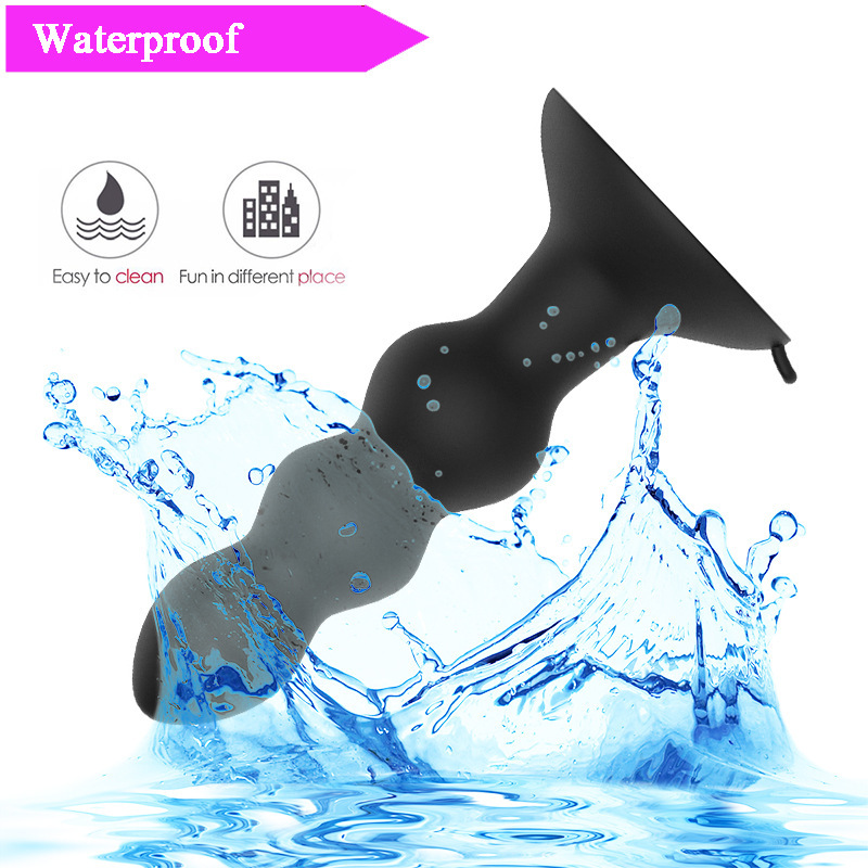 Wireless Sex Toy Male Masturbation Anal Lock Black Waterproof Rechargeable Super Soft Anal Plug