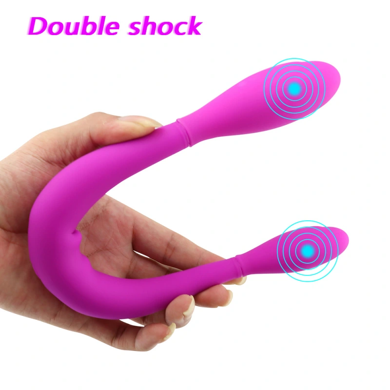 Rechargeable Dual Vibrator 7 Speeds Double Head Jump Egg Bullet Dildo Vibrator Anal Butt Plug Adult Sex Toy For Couple Men Women